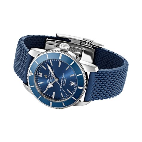 breitling superocean heritage blue rubber strap|Breitling Superocean rubber strap replacement.